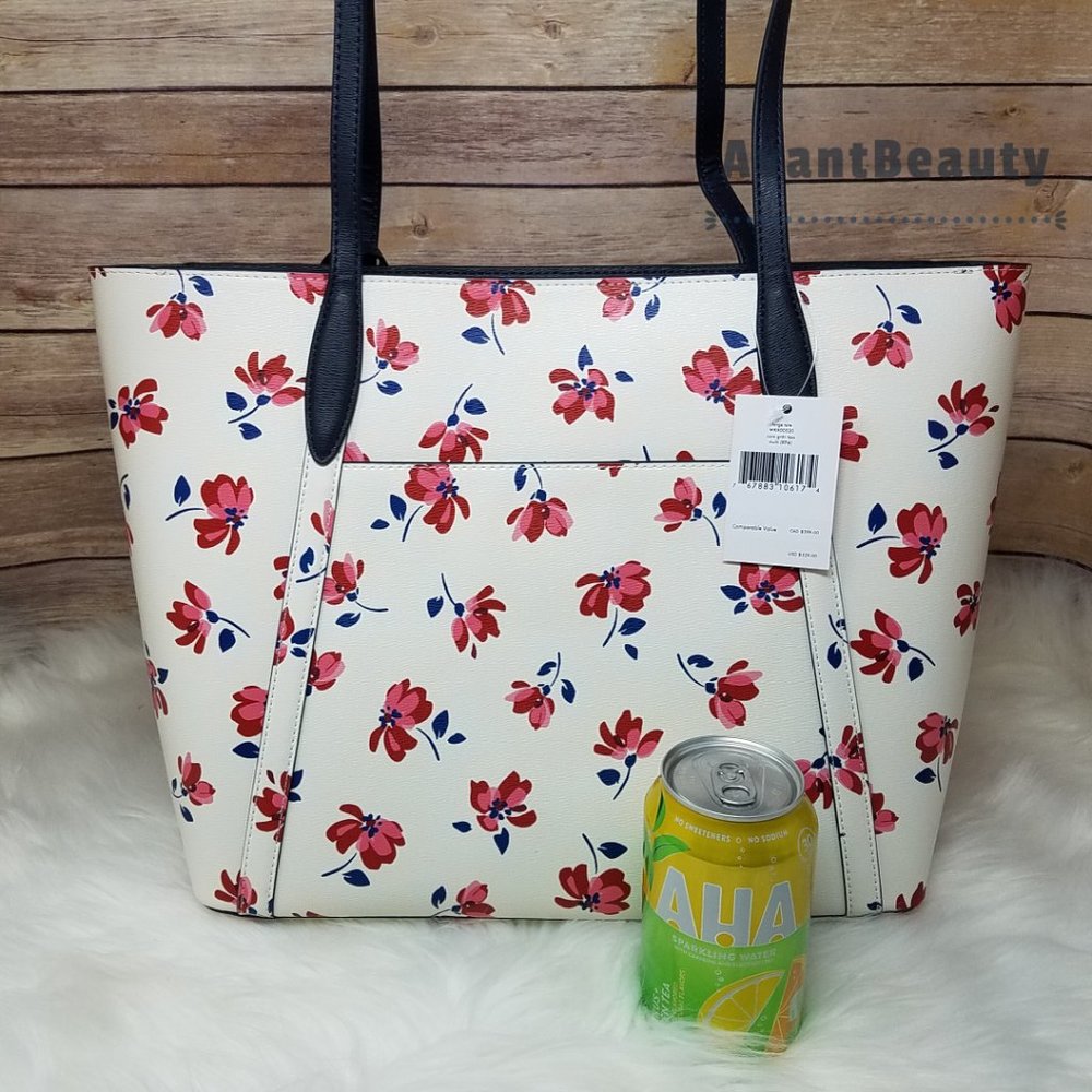 Kate Spade Cara Garden Toss White Floral Tote - Picture 11 of 15